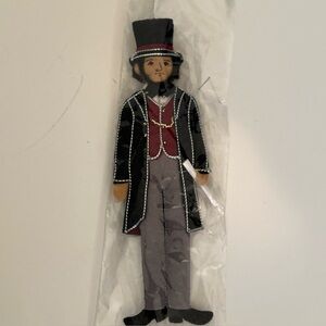 Abraham lincoln historic christmas tree ornament nwt fabric